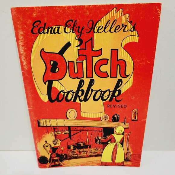 Vtg 1974 Edna Eby Heller's Dutch Cookbook Pennsylvania Amish Dutch Recipes - Picture 1 of 5